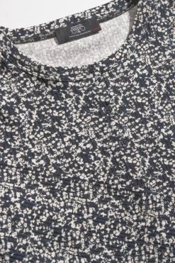 LE TEMPS DES CERISES Cardigan Alvagi à Motif Floral Bleu Nuit Et Blanc -Mode Mix Soldes 232 galvagi000000ml 3655 imaged2