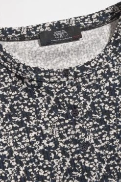 LE TEMPS DES CERISES Cardigan Alvagi à Motif Floral Bleu Nuit Et Blanc -Mode Mix Soldes 232 galvagi000000ml 3655 imaged4