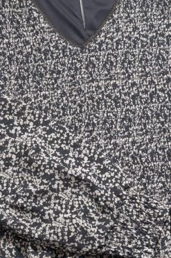 LE TEMPS DES CERISES Robe Meyagi à Motif Floral Bleu Nuit Et Blanc -Mode Mix Soldes 232 gmeyagi000000ml 3655 imaged1