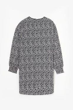 LE TEMPS DES CERISES Robe Meyagi à Motif Floral Bleu Nuit Et Blanc -Mode Mix Soldes 232 gmeyagi000000ml 3655 imaged4