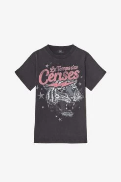LE TEMPS DES CERISES T-shirt Munsongi Noir Délavé