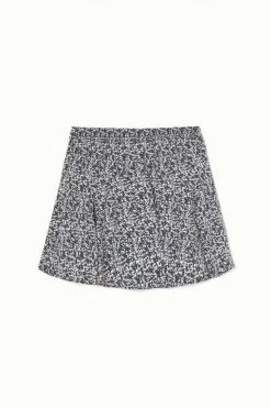 LE TEMPS DES CERISES Jupe Short Onourisgi à Motif Floral Bleu Nuit Et Blanc -Mode Mix Soldes 232 gonourisgi00000 3655 imaged4