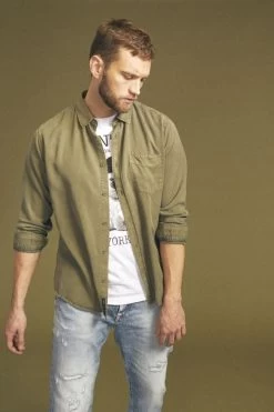 LE TEMPS DES CERISES Chemise Balt Kaki