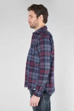 LE TEMPS DES CERISES Chemise Baste à Carreaux Bleu Marine -Mode Mix Soldes 232 hbaste0000000ml 3223 imaged2