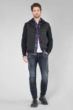 LE TEMPS DES CERISES Chemise Baste à Carreaux Bleu Marine -Mode Mix Soldes 232 hbaste0000000ml 3223 imaged6