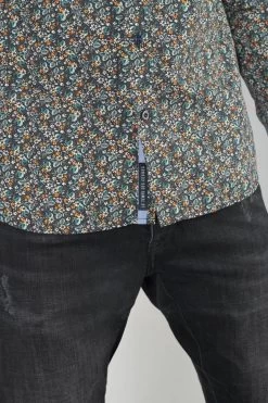 LE TEMPS DES CERISES Chemise Drome Noire à Motif Fleuri -Mode Mix Soldes 232 hdrome0000000ml 9071 imaged4