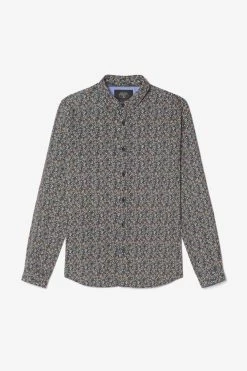 LE TEMPS DES CERISES Chemise Drome Noire à Motif Fleuri -Mode Mix Soldes 232 hdrome0000000ml 9071 imaged8
