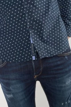 LE TEMPS DES CERISES Chemise Gisor Bleu Marine à Motif -Mode Mix Soldes 232 hgisor0000000ml 3223 imaged1