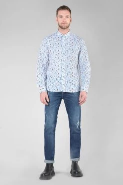 LE TEMPS DES CERISES Chemise Mariot Blanche à Motif Feuilles -Mode Mix Soldes 232 hmariot000000ml 1041 imaged5