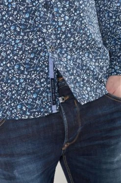 LE TEMPS DES CERISES Chemise Nobel Bleu Marine à Motif Fleuri -Mode Mix Soldes 232 hnobel0000000ml 3223 imaged1