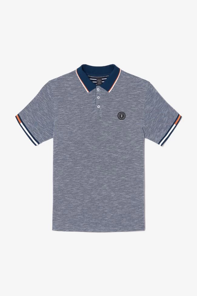 LE TEMPS DES CERISES Polo Polar En Jersey Chiné Bleu Marine 8 LE TEMPS DES CERISES Polo Polar En Jersey Chiné Bleu Marine – Image 6