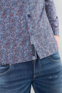 LE TEMPS DES CERISES Chemise Retil Bleu Marine à Motif -Mode Mix Soldes 232 hretil0000000ml 3223 imaged1