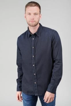 LE TEMPS DES CERISES Chemise Valmy En Jeans Bleu Noir
