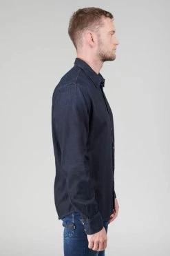 LE TEMPS DES CERISES Chemise Valmy En Jeans Bleu Noir -Mode Mix Soldes 232 hvalmy00w6094 3286 imaged2