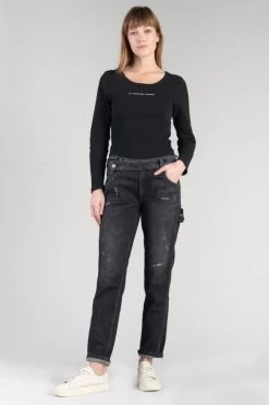 LE TEMPS DES CERISES Chara 200/43 Boyfit Jeans Destroy Noir N°1 -Mode Mix Soldes 232 jf243chaw6084 0001 imaged6