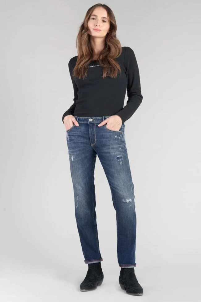 LE TEMPS DES CERISES Sea 200/43 Boyfit Jeans Destroy Bleu N°2 8 LE TEMPS DES CERISES Sea 200/43 Boyfit Jeans Destroy Bleu N°2 – Image 6