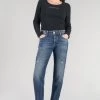 LE TEMPS DES CERISES Bambino 400/17 Mom Taille Haute 7/8ème Jeans Destroy Bleu N°2 -Mode Mix Soldes 232 jf417bamw1468 3001 image3