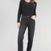 LE TEMPS DES CERISES Basic 400/18 Mom Taille Haute 7/8ème Jeans Noir N°1 -Mode Mix Soldes 232 jf418basw9115 0403 image3