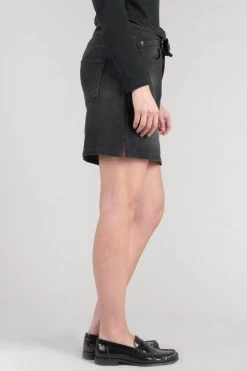 LE TEMPS DES CERISES Jupe Courte Callas En Jeans Noir Délavé -Mode Mix Soldes 232 jfcallasw1411 0403 imaged1