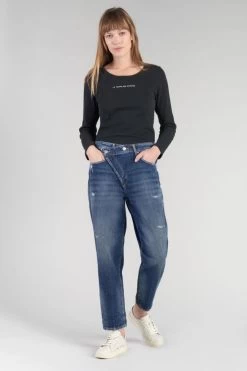 LE TEMPS DES CERISES Cosy Boyfit 7/8ème Jeans Destroy Bleu N°2 -Mode Mix Soldes 232 jfcosy00w1470 3001 imaged5