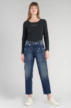LE TEMPS DES CERISES Cosy Pocket Boyfit 7/8ème Jeans Destroy Bleu N°2 -Mode Mix Soldes 232 jfcosypow1472 3001 imaged5