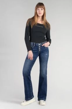 LE TEMPS DES CERISES Foch Flare Jeans Destroy Bleu N°2 -Mode Mix Soldes 232 jffoch00w1464 3001 imaged5