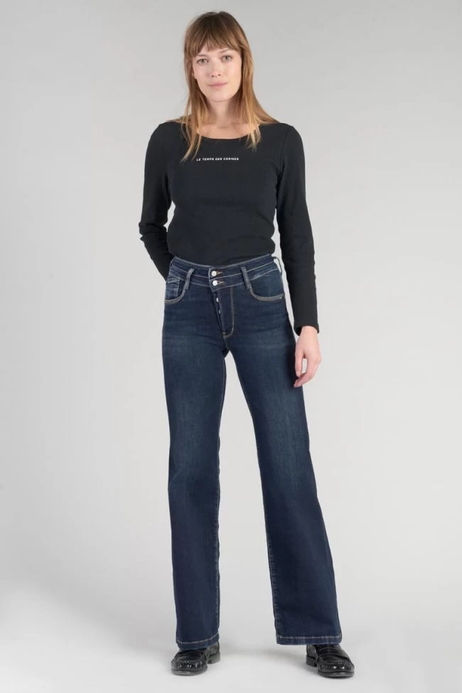 LE TEMPS DES CERISES Nancy Pulp Flare Taille Haute Jeans Bleu N°1 8 LE TEMPS DES CERISES Nancy Pulp Flare Taille Haute Jeans Bleu N°1 – Image 6