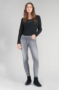 LE TEMPS DES CERISES Roche Pulp Slim Taille Haute 7/8ème Jeans Gris N°2