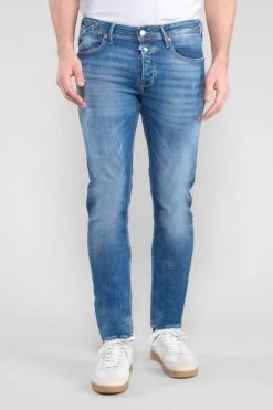 LE TEMPS DES CERISES Basic 600/17 Adjusted Jeans Destroy Bleu N°3