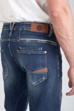 LE TEMPS DES CERISES Auteuil 900/03 Tapered Arqué Jeans Destroy Bleu N°3 -Mode Mix Soldes 232 jh903gauw1455 3001 imaged1